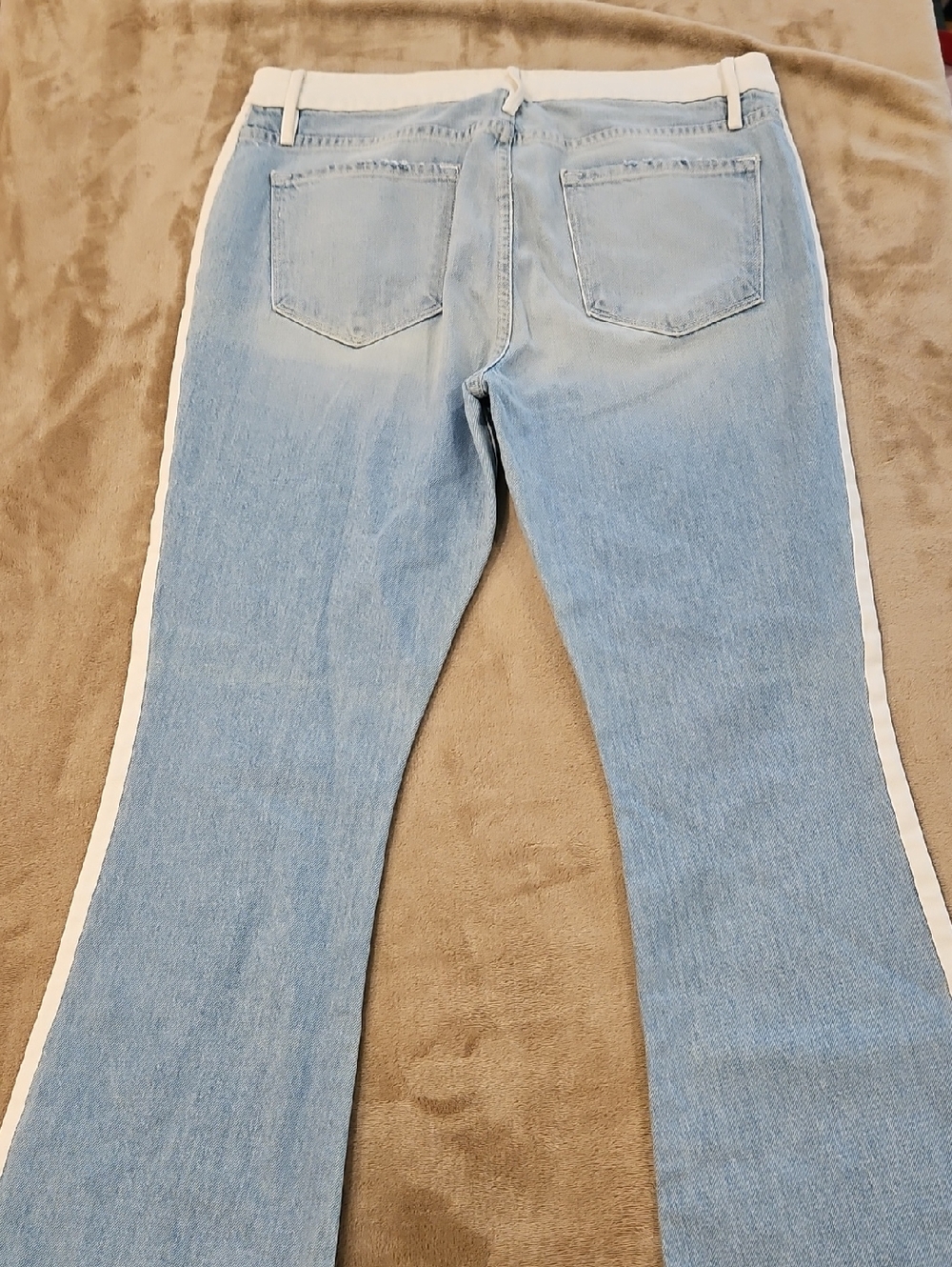 Frame NWT Le Crop Mini Boot Jeans Color Block Olin Sz 31 - Picture 8 of 9